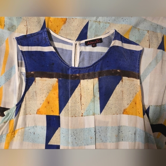 Sustainable Sleeveless Geometric Print Length Dress by Adventures Des Toiles - Picture 5 of 10